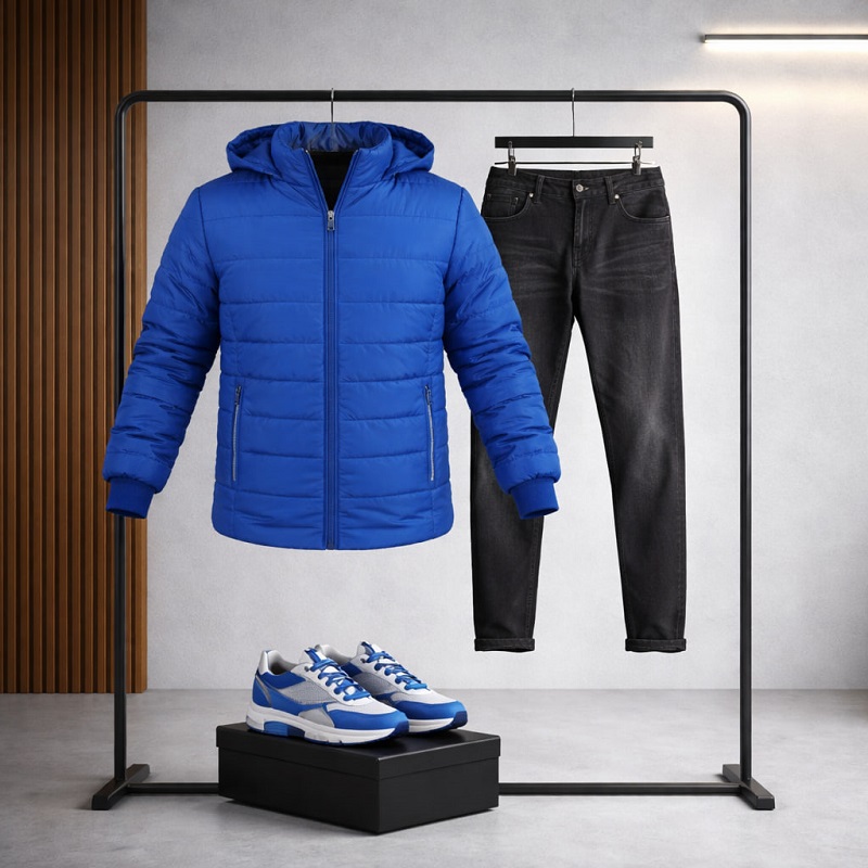 کاپشن بادی سرمه ای مردانه مدل Arshan