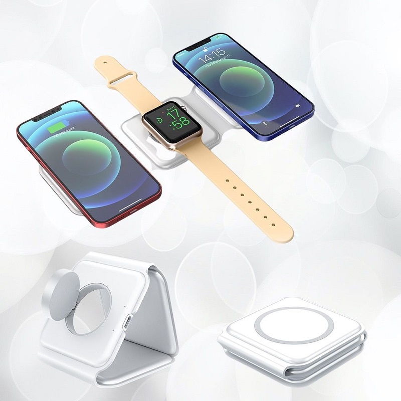 شارژر مغناطیسی بی سیم 3 در 1 مدل magnetic wireless